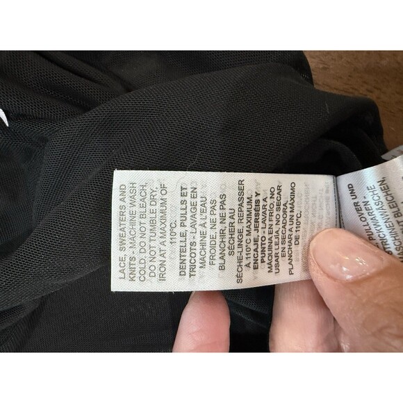 Edikted Black Sheer Mesh Lace Trim Bow Crop Top Y2K Coquette Core Size XS NWT - Picture 9 of 9